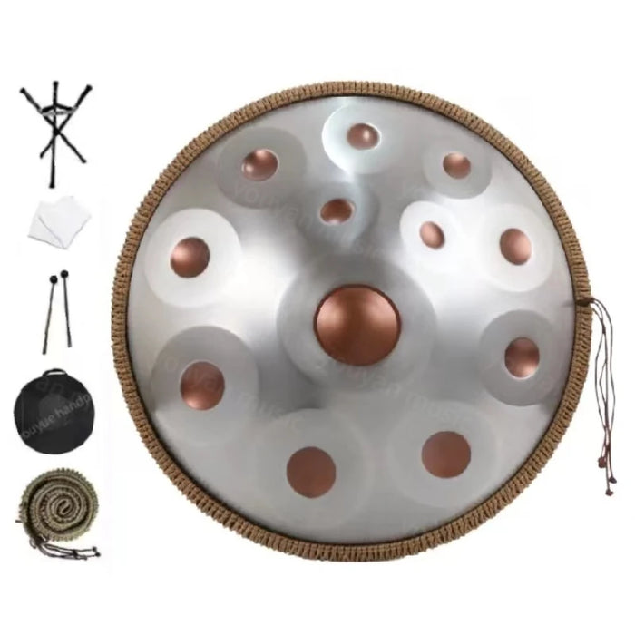 9/10/12/14 Tone 22 Inches 432Hz 440Hz D Minor Steel Tongue Handpan Drum For Yoga & Meditation