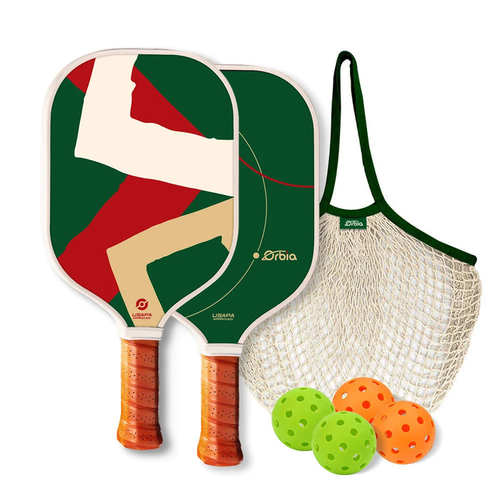 Portable Pickleball Paddle Set 4 Balls Bag