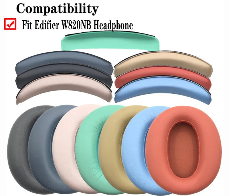 Pair of Soft Foam Earpads Headband For Edifier W820Nb Headphones