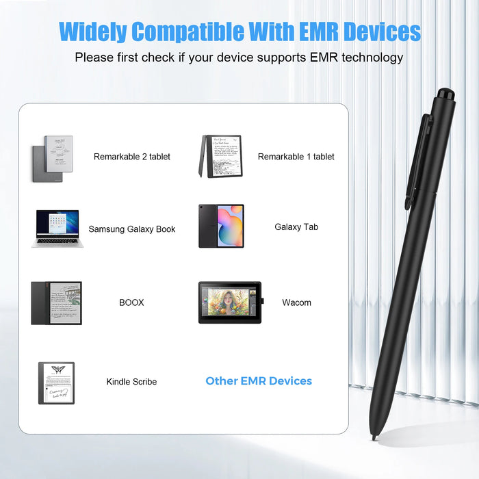 Remarkable 2 Pen With Eraser Emr Stylus Pen With 4096 Pressure Level Palm Rejection Tablet Pen With 3 Extra Tips