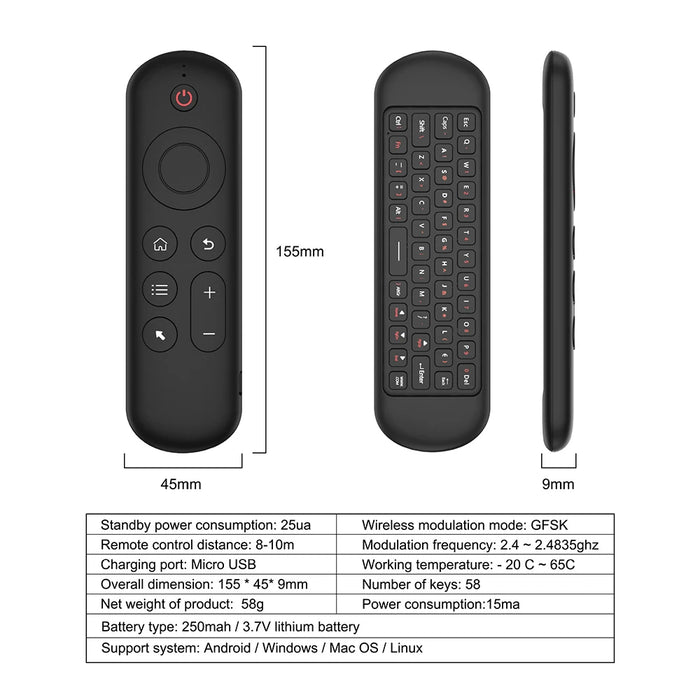 2.4G Wireless Air Mouse Keyboard For Android Tv Box Windows - M5 Remote Control