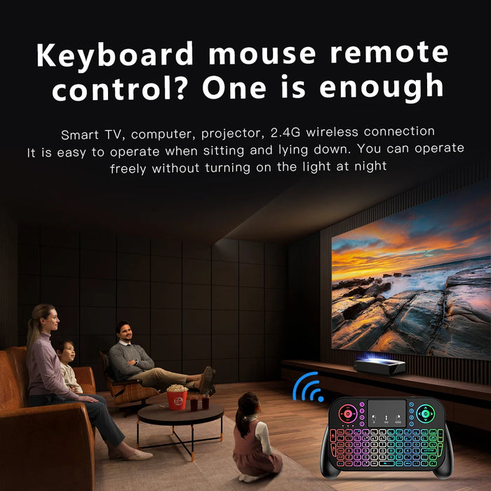 7 Colour Backlit Mini Wireless Keyboard For Android Tv Box