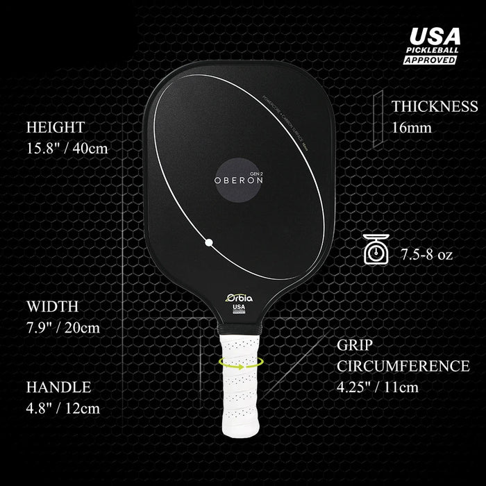 Graphite Composite Pickleball Paddle Honeycomb Core Carbon Fiber Surface