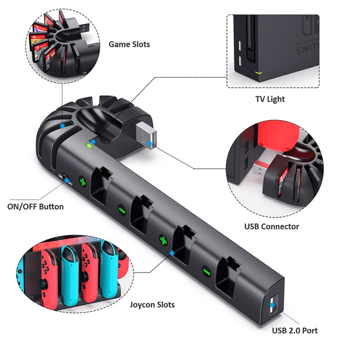 Fast Charge Dock For Nintendo Switch Controllers