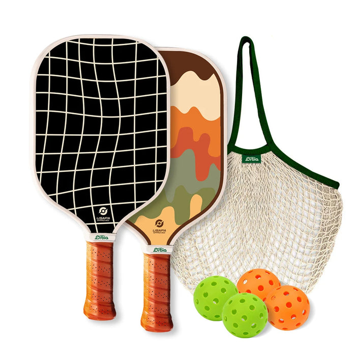 USAPA Approved Pickleball Set 2 Paddles 4 Balls Net Bag