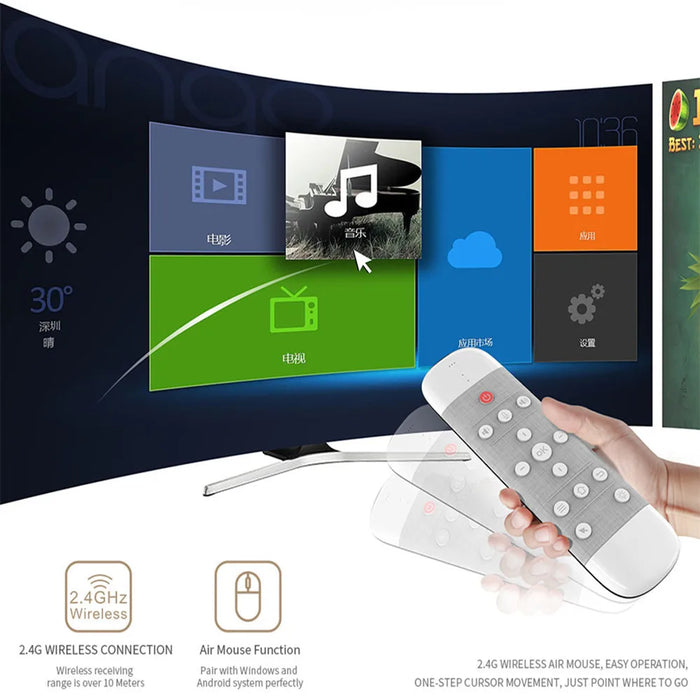 2.4G Wireless Keyboard Air Mouse For Android Tv Box - Q40 Voice Remote Control