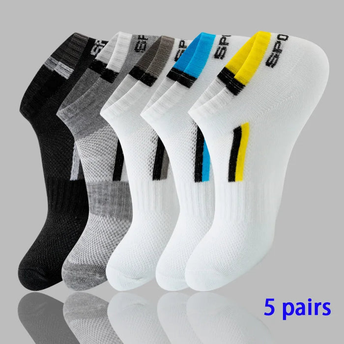 8 Pairs No Slip Boat Socks Low Cut Invisible Breathable