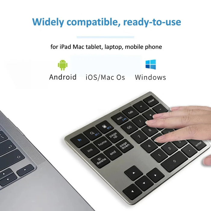 Ultra - Thin 2.4G Wireless Bluetooth Number Pad For Ios Android Window - Remote Numpad Keypad