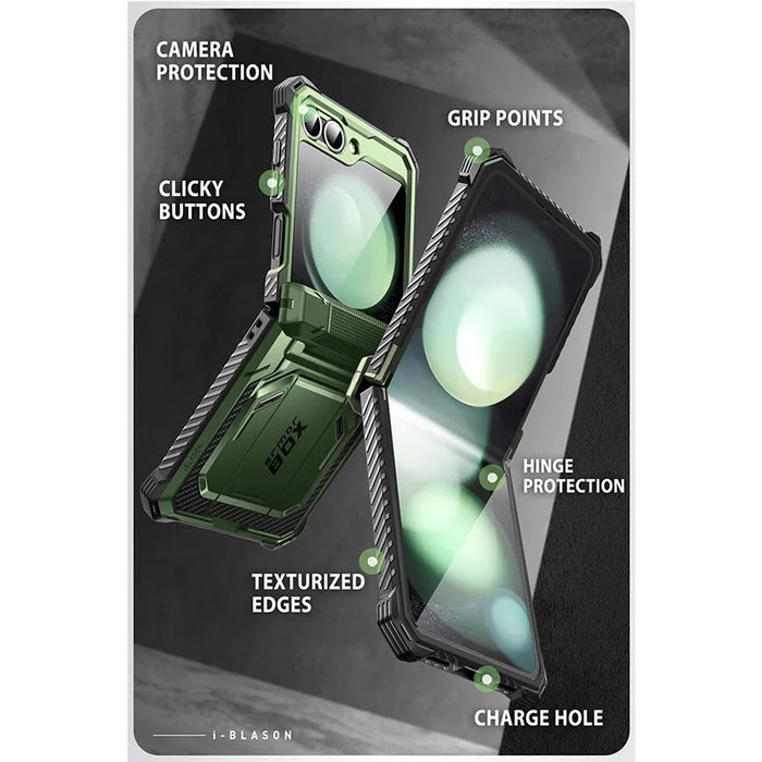 For Samsung Galaxy Z Flip 6/5 Armorbox Full-Body Military Protection Phone Case With Built-In Screen Protector