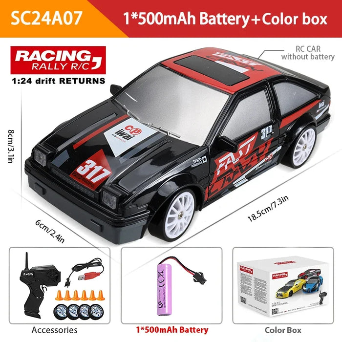 1 24 Rc Drift Car Remote Control High Speed 4wd Race Vehicle