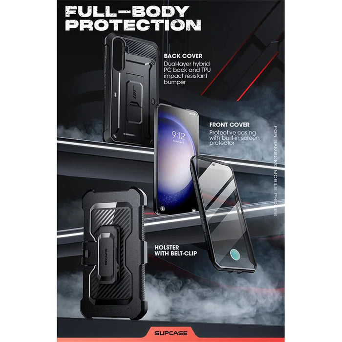 For Samsung Galaxy S24 Fe Ub Pro Heavy Duty Rugged Phone Case With Built-In Screen Protector & Kickstand