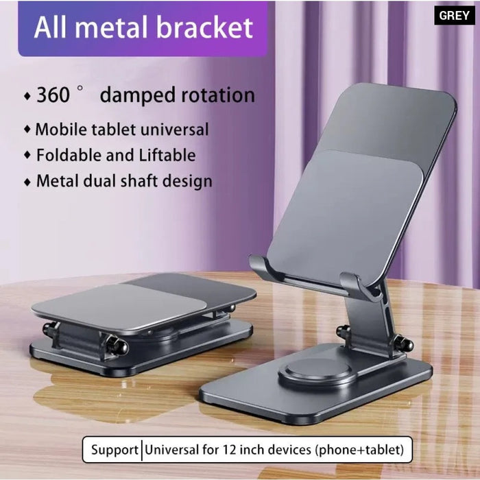 Portable Foldable 360-degree Rotating Aluminum Alloy Phone Holder