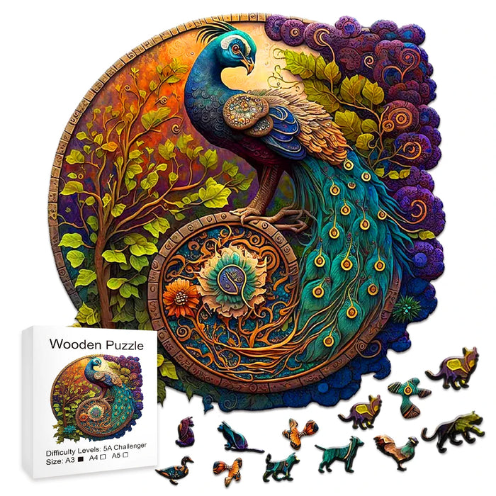 Refined Bird Figure Wooden Puzzle Set For Kids