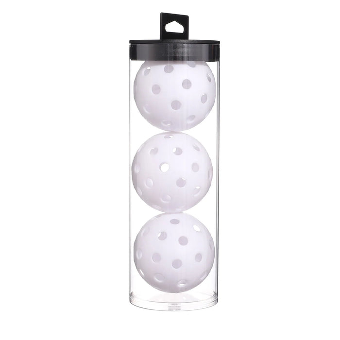 3 Piece Outdoor Pickleball Balls 40 Holes 74Mm Standard Size Plastic Box