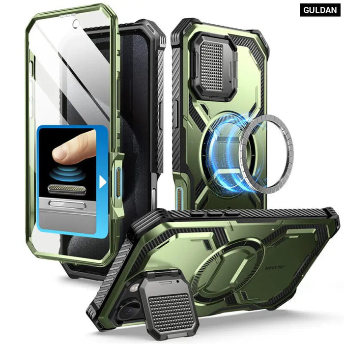 For Iphone 16 Pro Max 6.8" Armorbox Full-Body Rugged Bumper Phone Case With Built-In Screen Protector