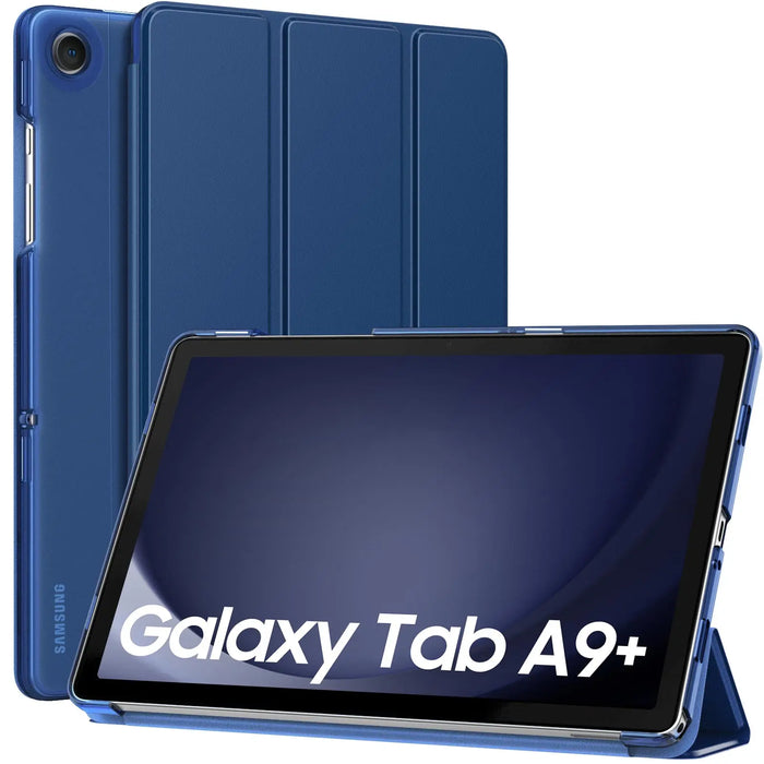 For Galaxy Tab A9 Plus 11 Inch 2023 Slim Stand Protective Smart Case With Hard Pc Translucent Back Shell