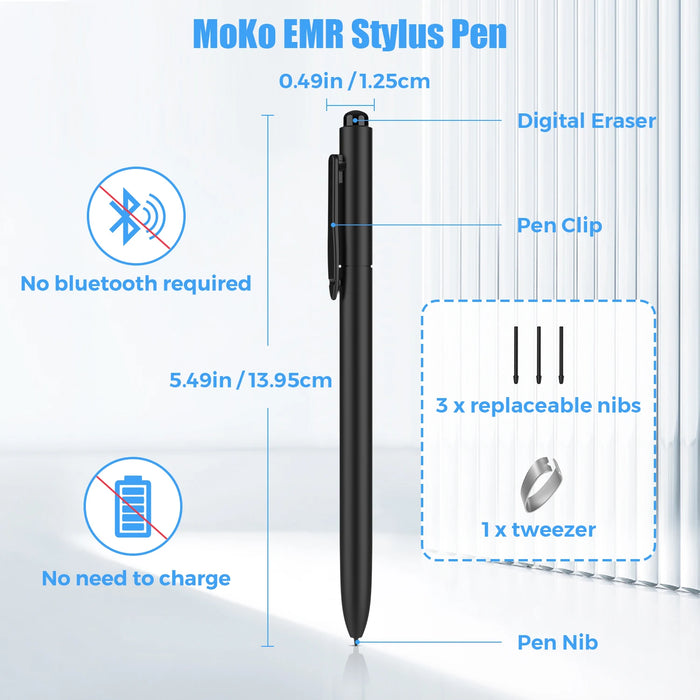 Remarkable 2 Pen With Eraser Emr Stylus Pen With 4096 Pressure Level Palm Rejection Tablet Pen With 3 Extra Tips