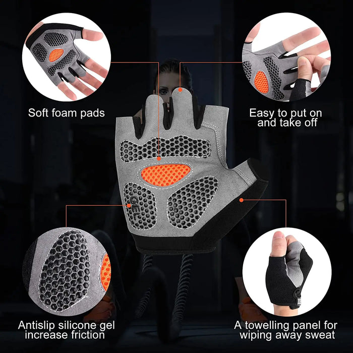 Breathable Fingerless Cycling Gloves For Fitness Training