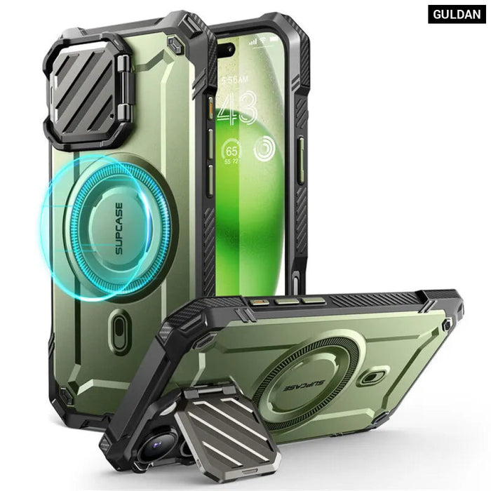 For Iphone 16 Pro 6.3" Ub Mag Xt Heavy Duty Rugged Strong Magnetic Phone Case With Camera Cover