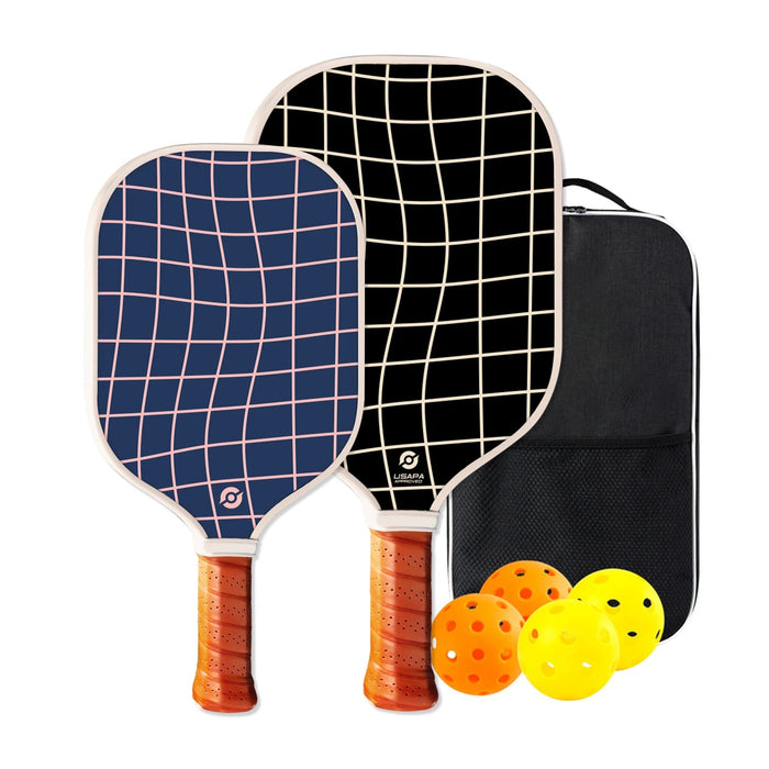 Family Pickleball Paddle Set Glass Fiber 13Mm Pp Core Outdoor Sports