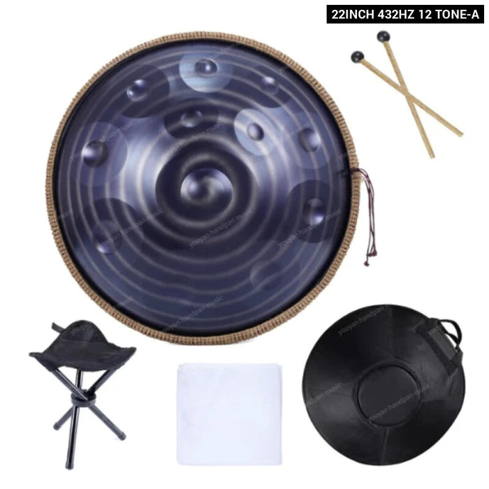 440Hz 432Hz 22Inch 12 10 9 Notes Steel Tongue Handpan Drum