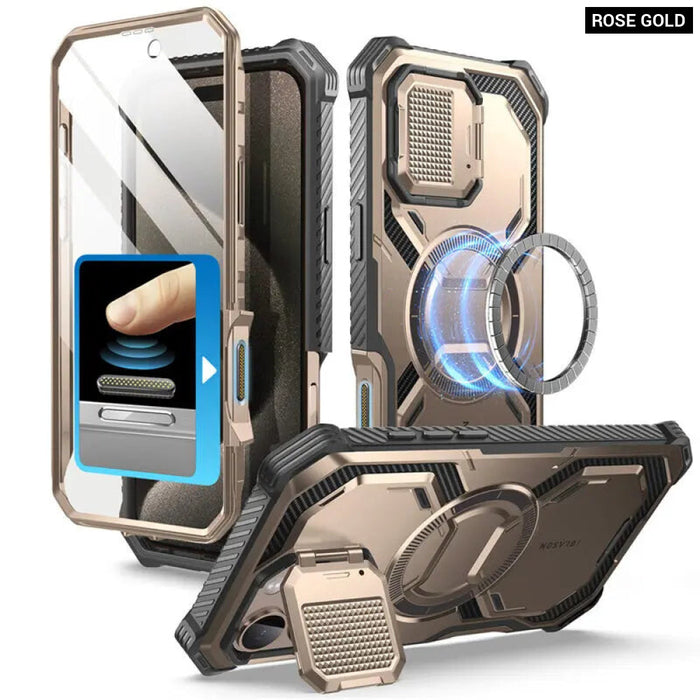 For Iphone 16 Pro Max 6.8" Armorbox Full-Body Rugged Bumper Phone Case With Built-In Screen Protector