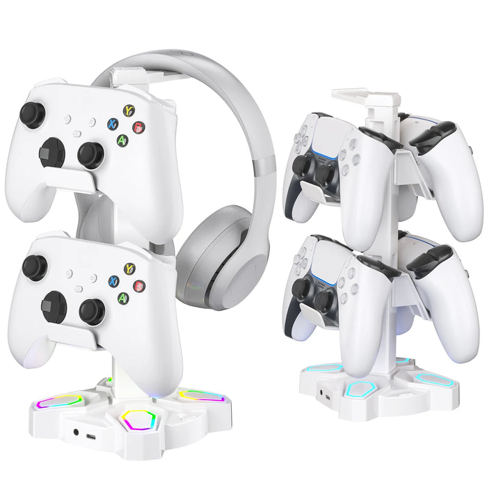 Rotatable Gaming Headphone Stand 9 Light Modes