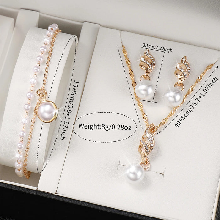 5 Piece Fashion Watch Jewelry Set - Without Box