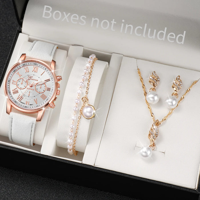 5 Piece Fashion Watch Jewelry Set - Without Box