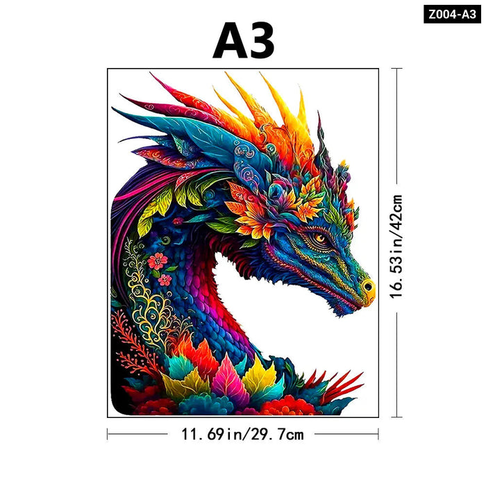 Coloured Dragon Wooden Puzzle