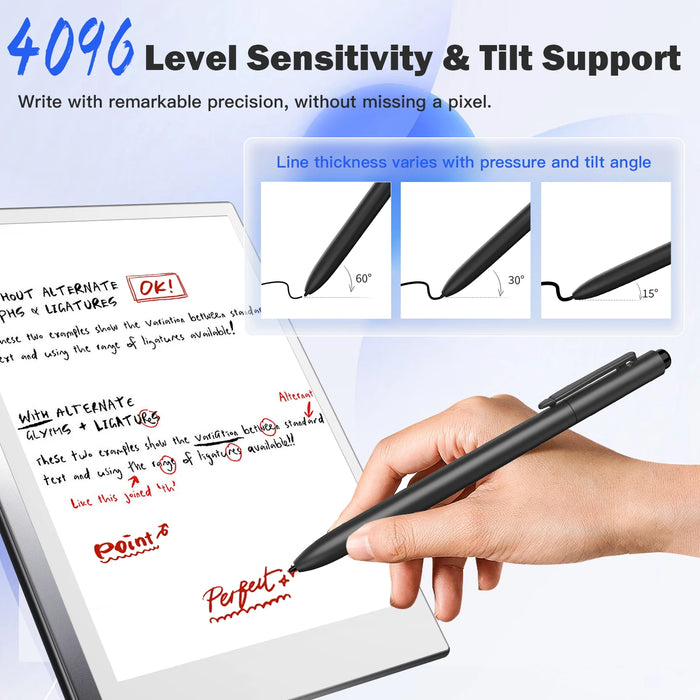 Stylus Digital Pen Marker Plus With 4096 Sensitivity & Palm Rejection For Kindle Scribe Remarkable 2