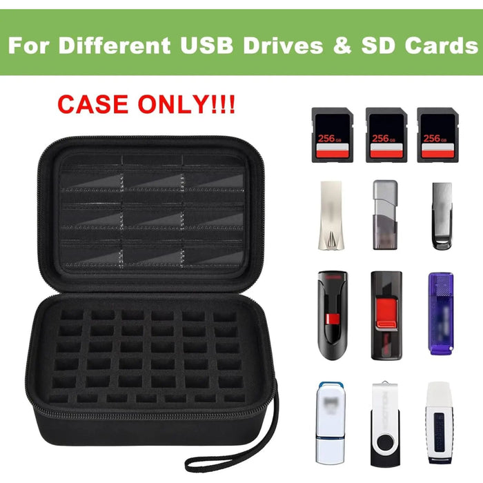 Usb Flash Drive Case Sd Card Holder Compatible With Thumb Drive Memory Cards Sdxc Sdhc Storage Bag