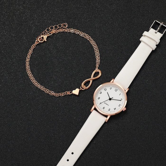 2 Piece Fashion Watch Bracelet Set for Women