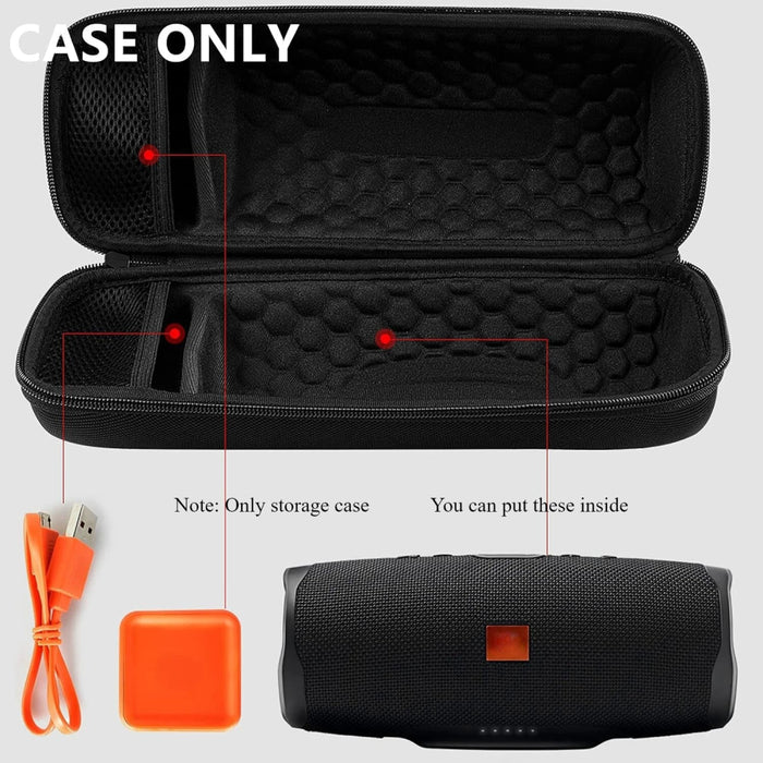 Hard Travel Case For Jbl Charge 4 / Charge 5 Waterproof Bluetooth Speaker Carrying Storage Bag Fits Charger