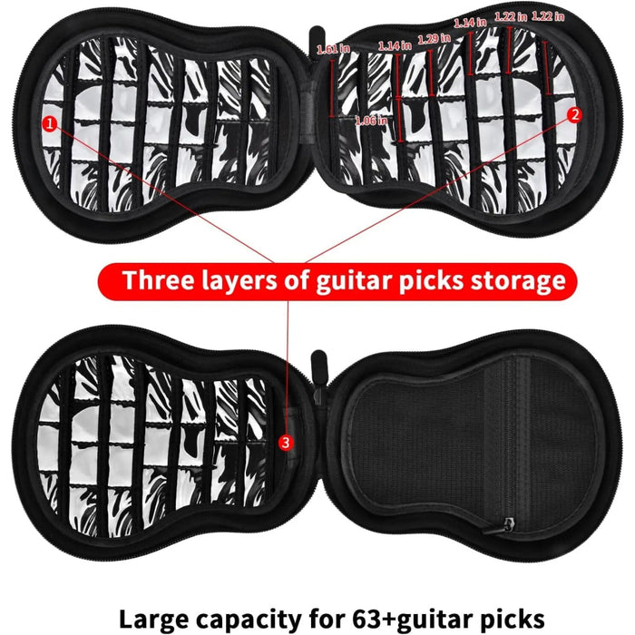 Guitar Pick Holder Case For Fender Acoustic Chromacast D'Addario Jim Dunlop Bolopick Unlp