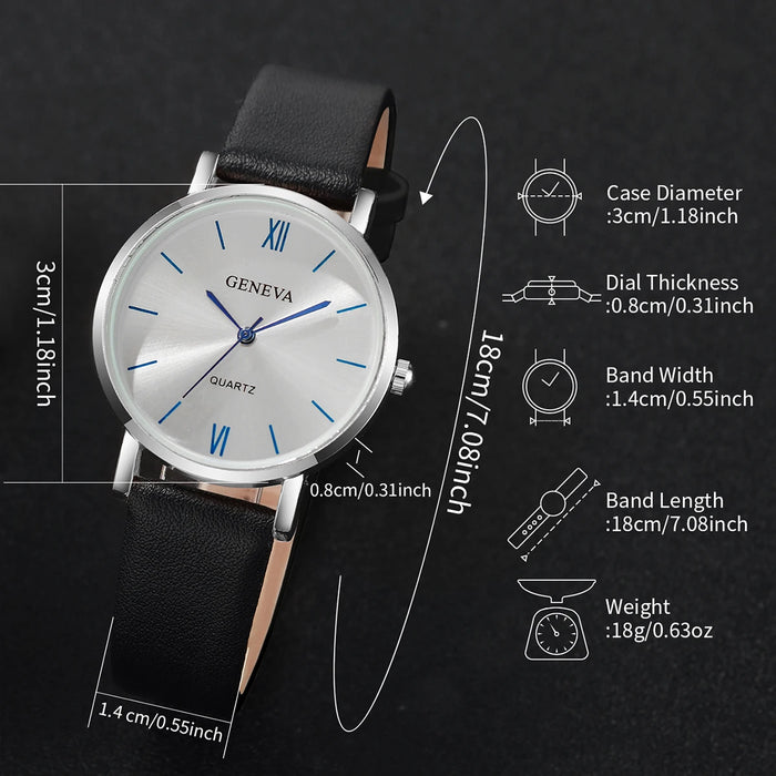 4 Piece Couple S Watch Bracelet Set Fashionable Romantic