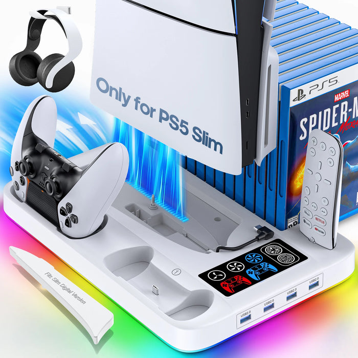 Ps5 Slim Cooling Stand Controller Charging Station