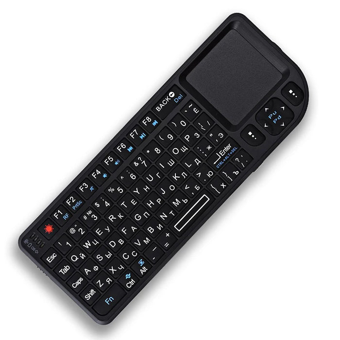 2.4G Mini Wireless Keyboard With 7 Colour Backlit Touchpad - English / Russian / Spanish / French - Android Tv Box / Pc / Tablet