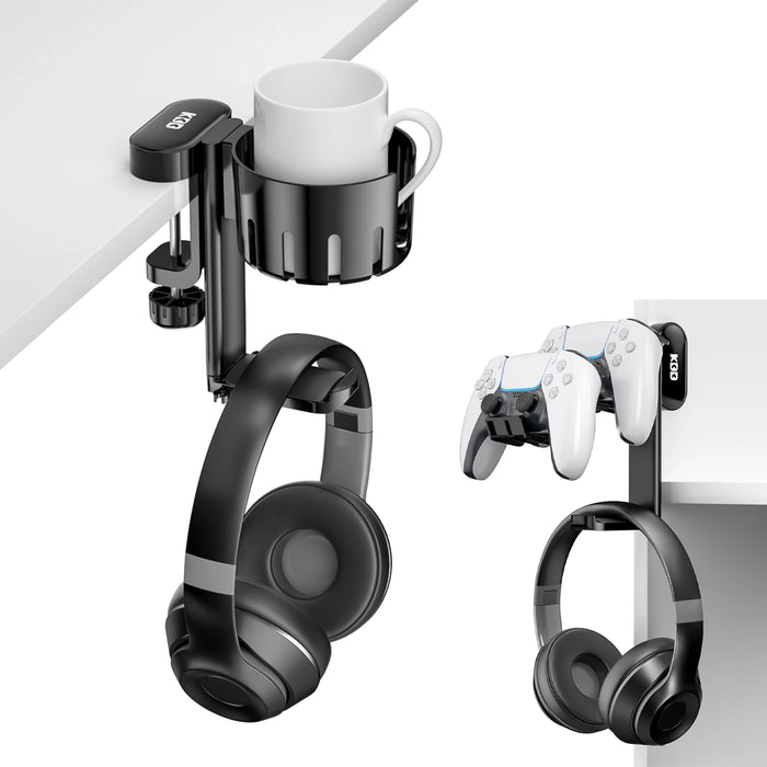 2 In 1 Rotatable Headphone Stand Cup Holder