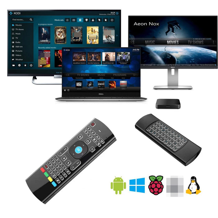 Backlit Air Mouse Keyboard For Pc Android Tv Box - 2.4Ghz Wireless Voice Remote