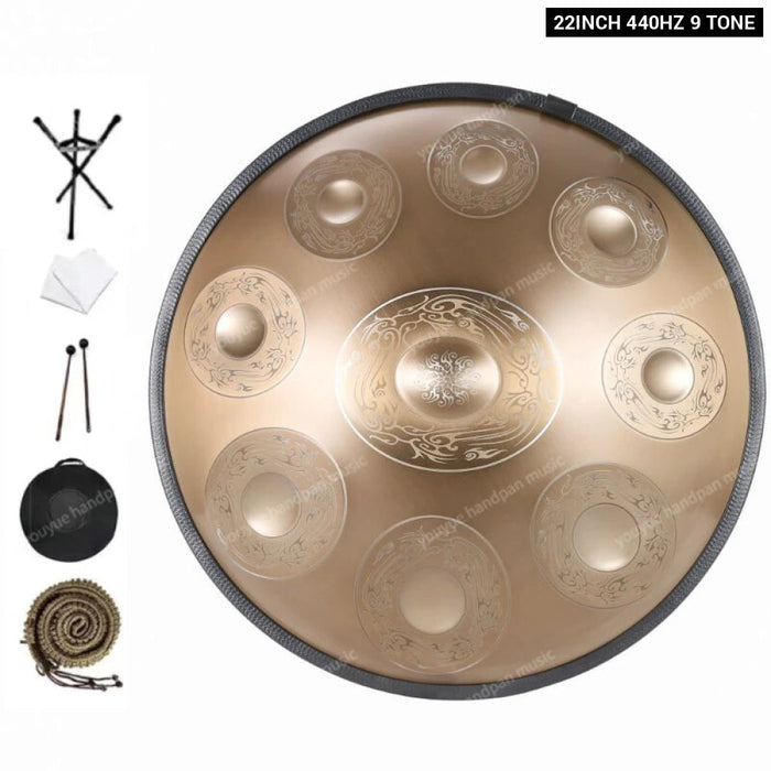 440Hz 432Hz 22Inch 12 10 9 Notes Steel Tongue Handpan Drum