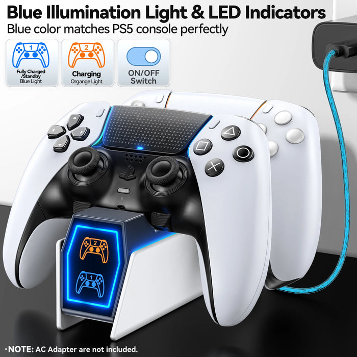 Ps5 Dual Controller Charging Station Led Indicators