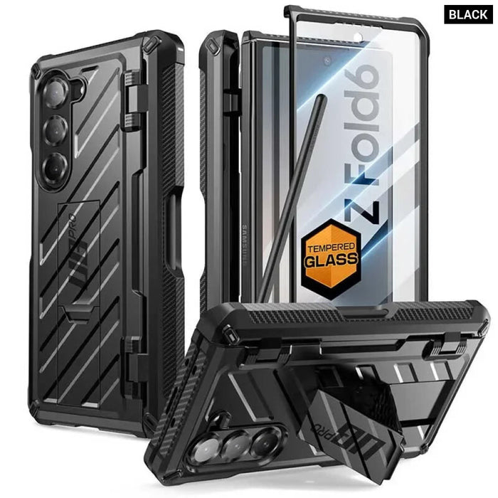 For Samsung Galaxy Z Fold 6 Full Shockproof Heavy Duty Rugged Phone Case With Built-In Screen Protector