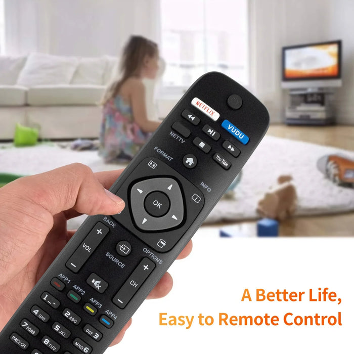 Universal Remote Control For Philips 4K Smart Tv - Nh500Up / Nh500Uw / Nh503Up - 32Pfl4902 / F7 40Pfl4901 / F7B 75Pfl6601 / F7 50Pfl5602 43