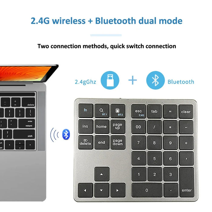 Ultra - Thin 2.4G Wireless Bluetooth Number Pad For Ios Android Window - Remote Numpad Keypad