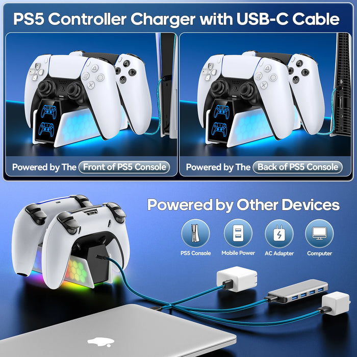 Fast Charging Stand For Ps5 Controllers Led Indicators