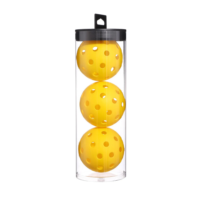 3 Piece Outdoor Pickleball Balls 40 Holes 74Mm Standard Size Plastic Box