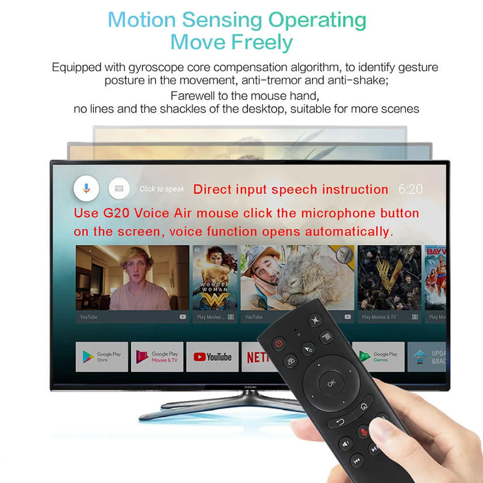 2.4G Voice Remote Control For Android Tv Box & Pc - G20S Air Mouse With Gyroscope & Ir Learning