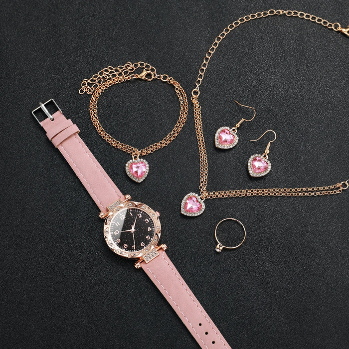 6 Piece Starry Sky Watch Jewelry Set