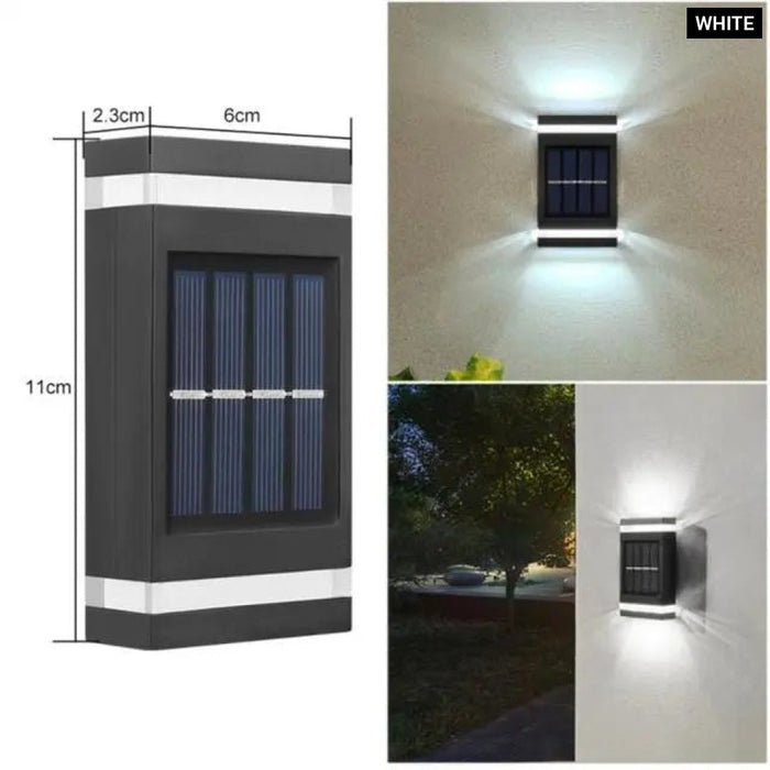 Waterproof Solar Powered Light UP and Down Lamp For Home Garden